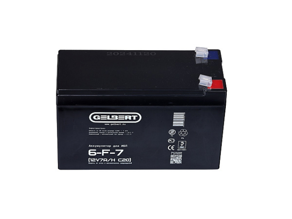 Аккумулятор для ИБП Gelbert 6-F-7 (12V7Ah C20)