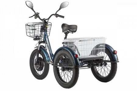Трицикл Eltreco Porter Fat 500 серебристый
